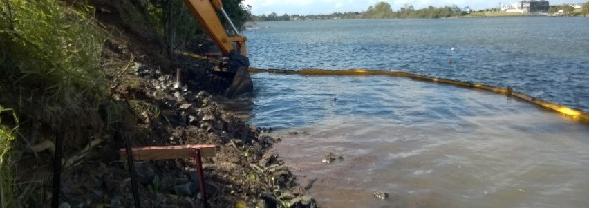 site compliance for marine containment silt curtain
